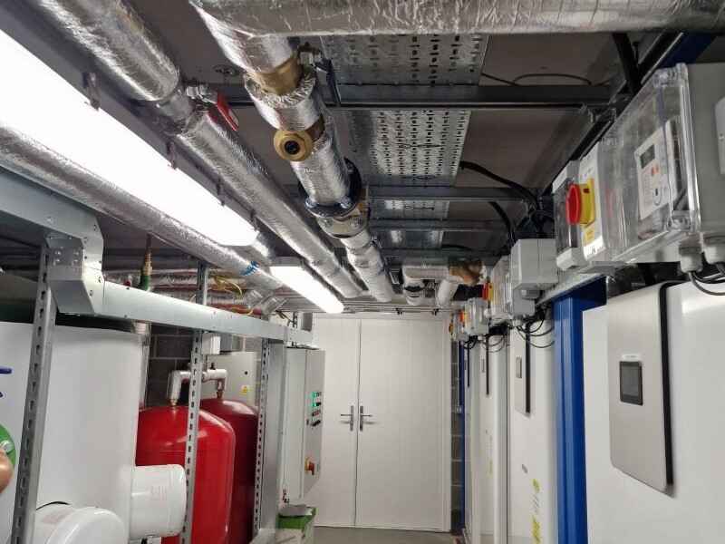 Commercial GSHP plant room by Nicholls Water Solutions