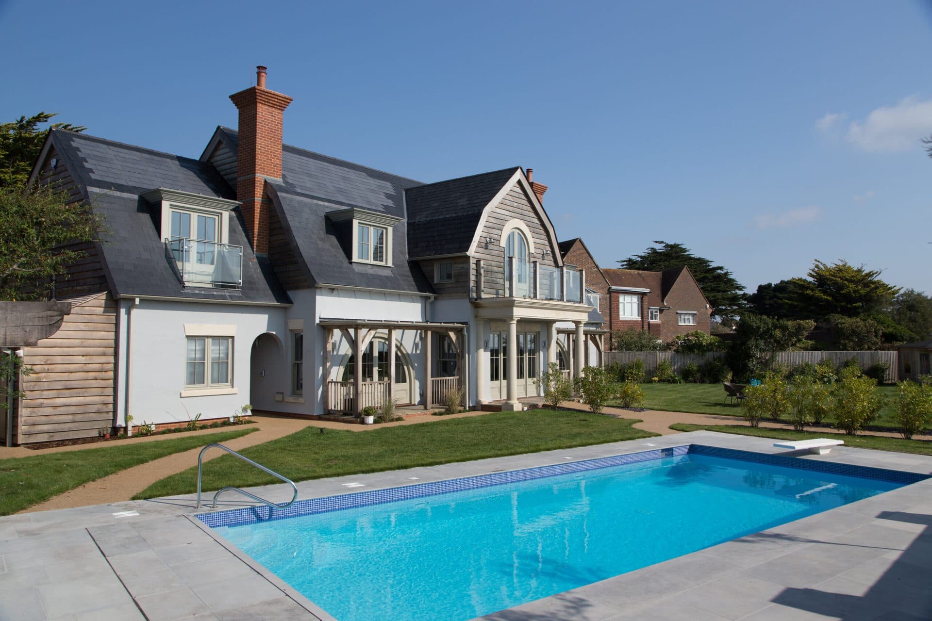 Nicholls Countryside Construction house and pool with GSHP system