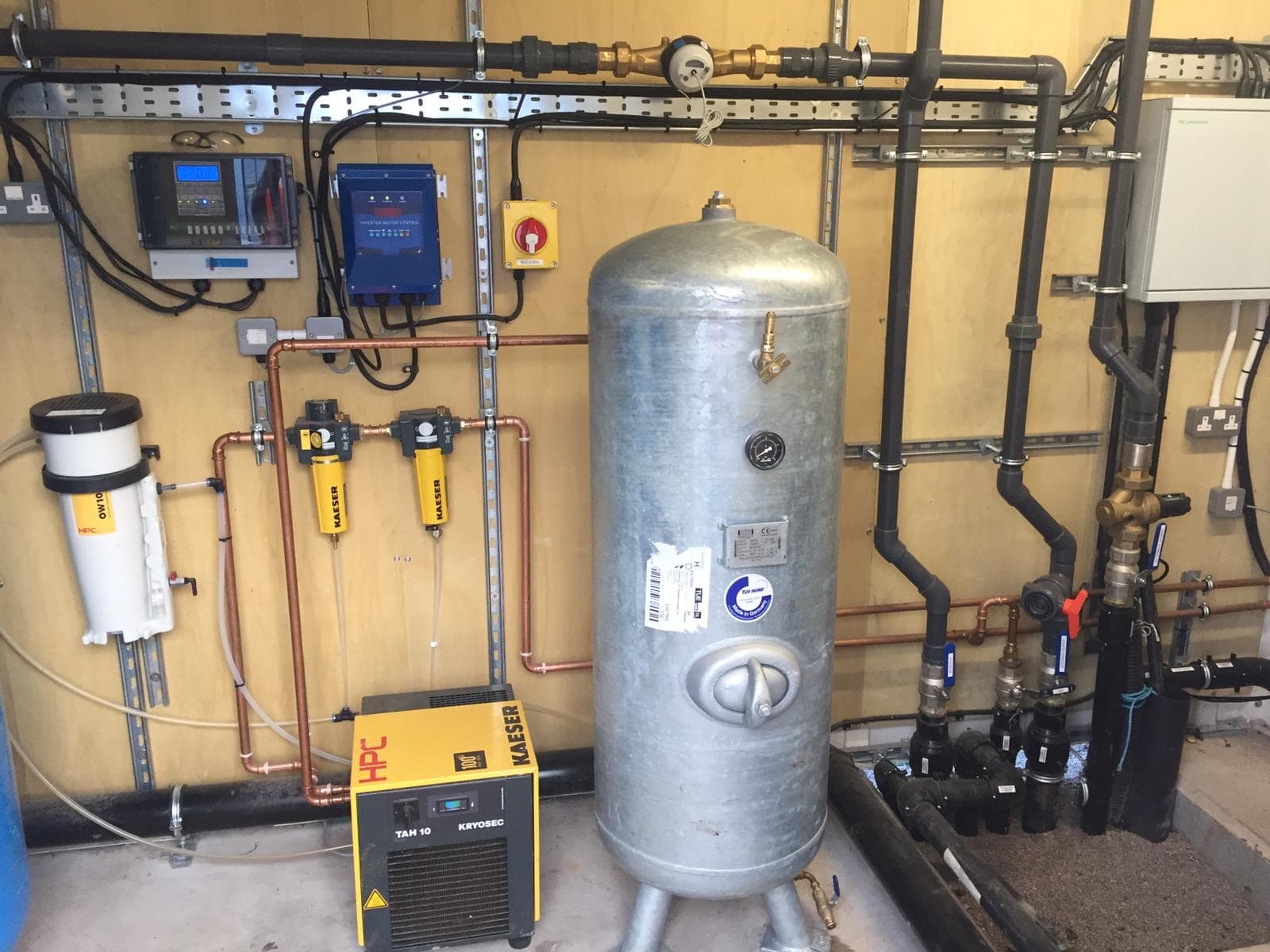 Water borehole plant room at a Premier League football club