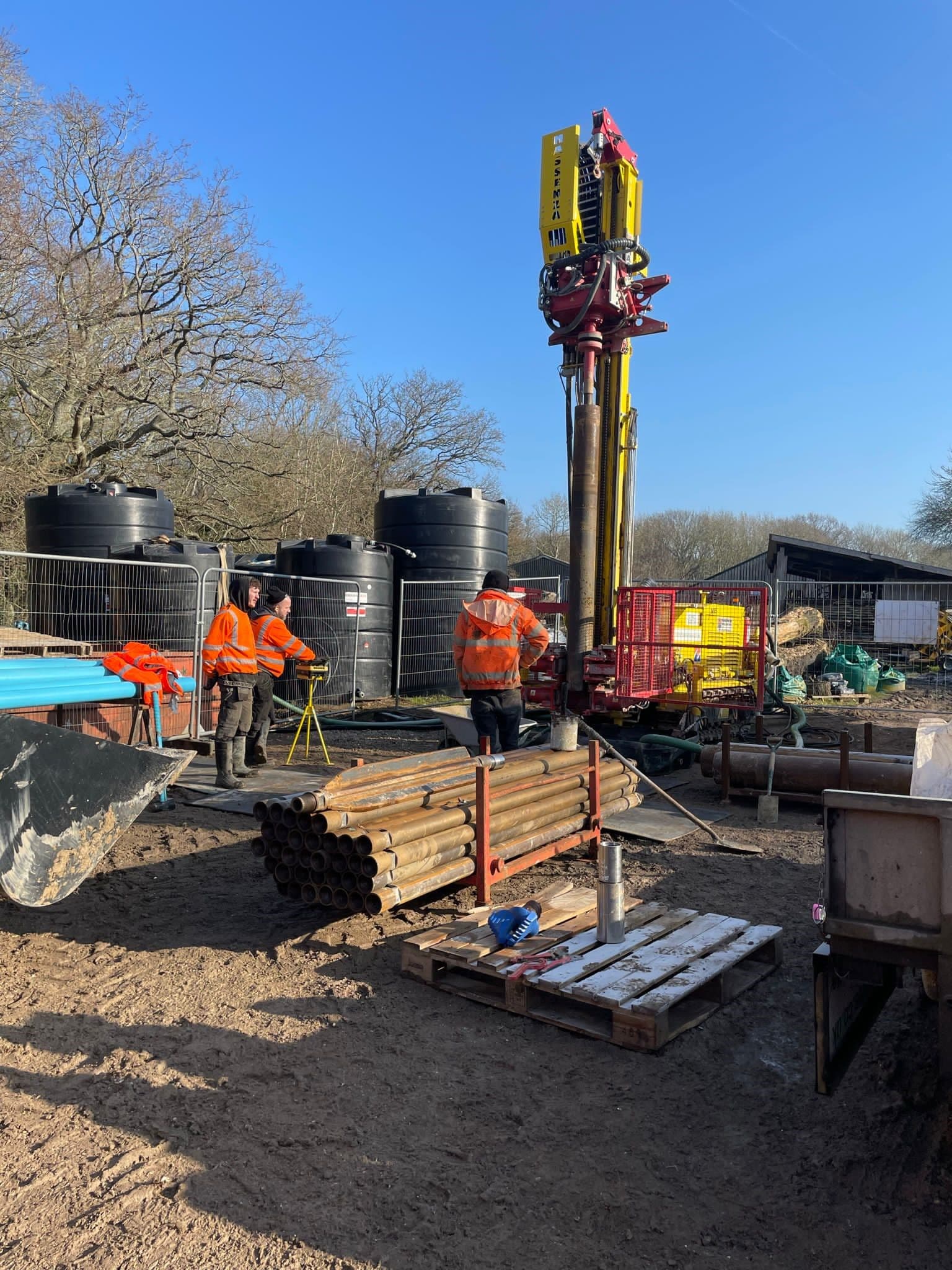 Nicholls Water borehole drilling rig